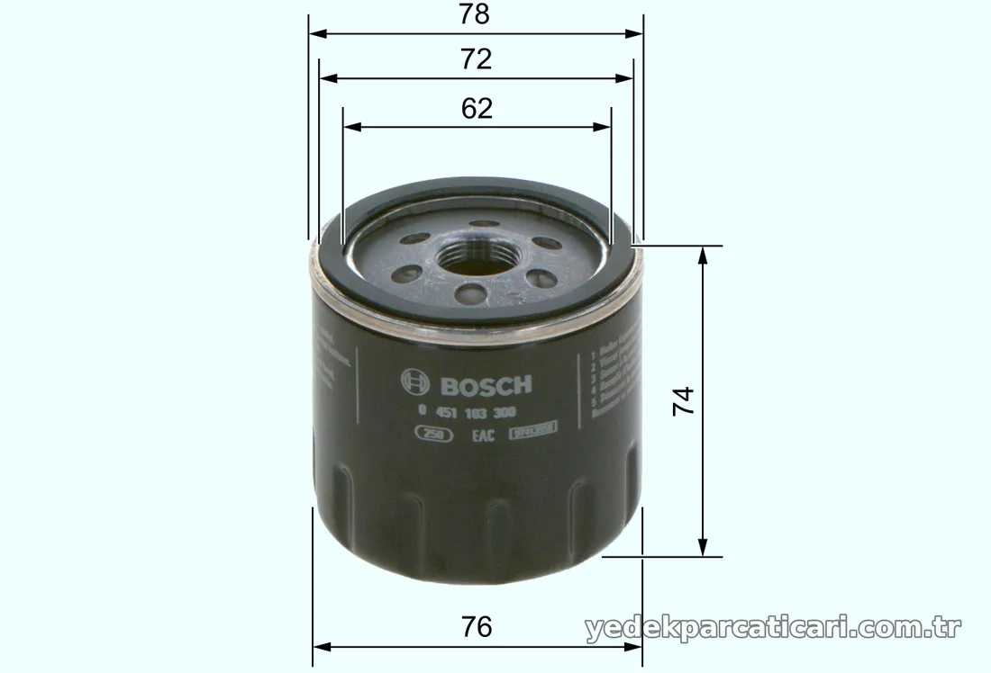 BOSCH 0451103300 Yağ Filtresi - BOSCH - 0451103300