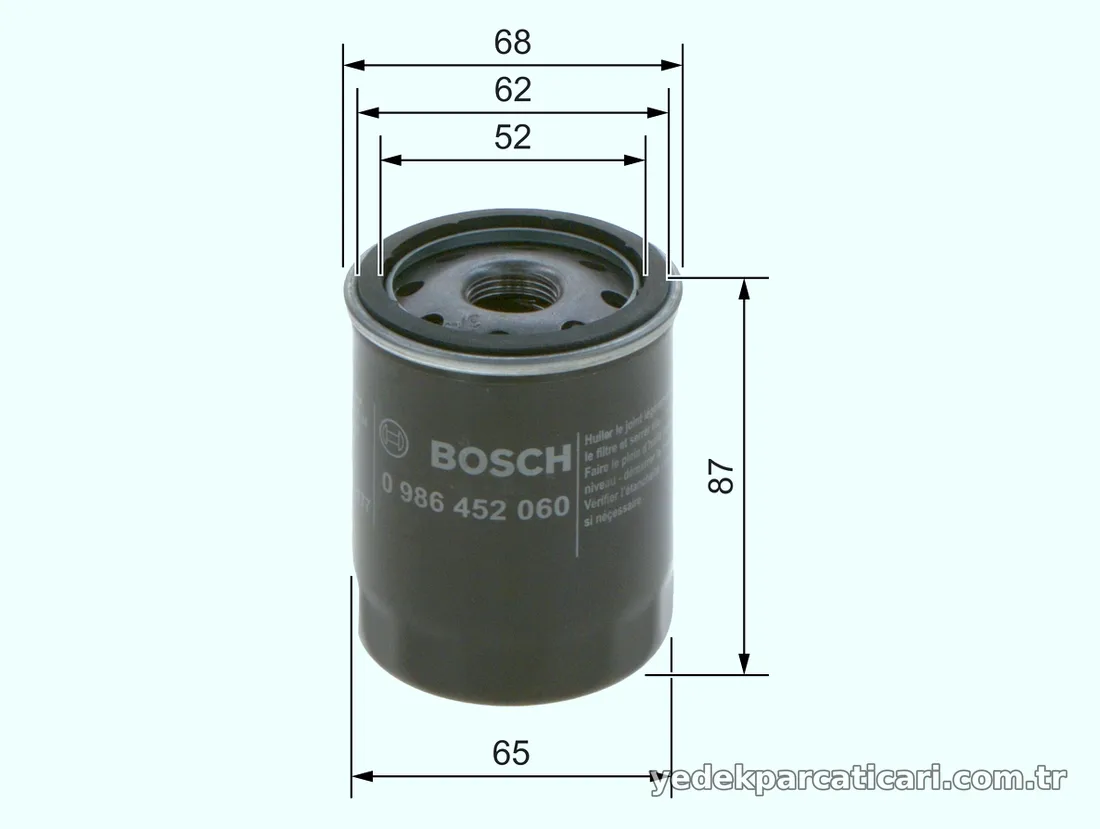 BOSCH 0986452060 Yağ Filtresi - BOSCH - 0986452060