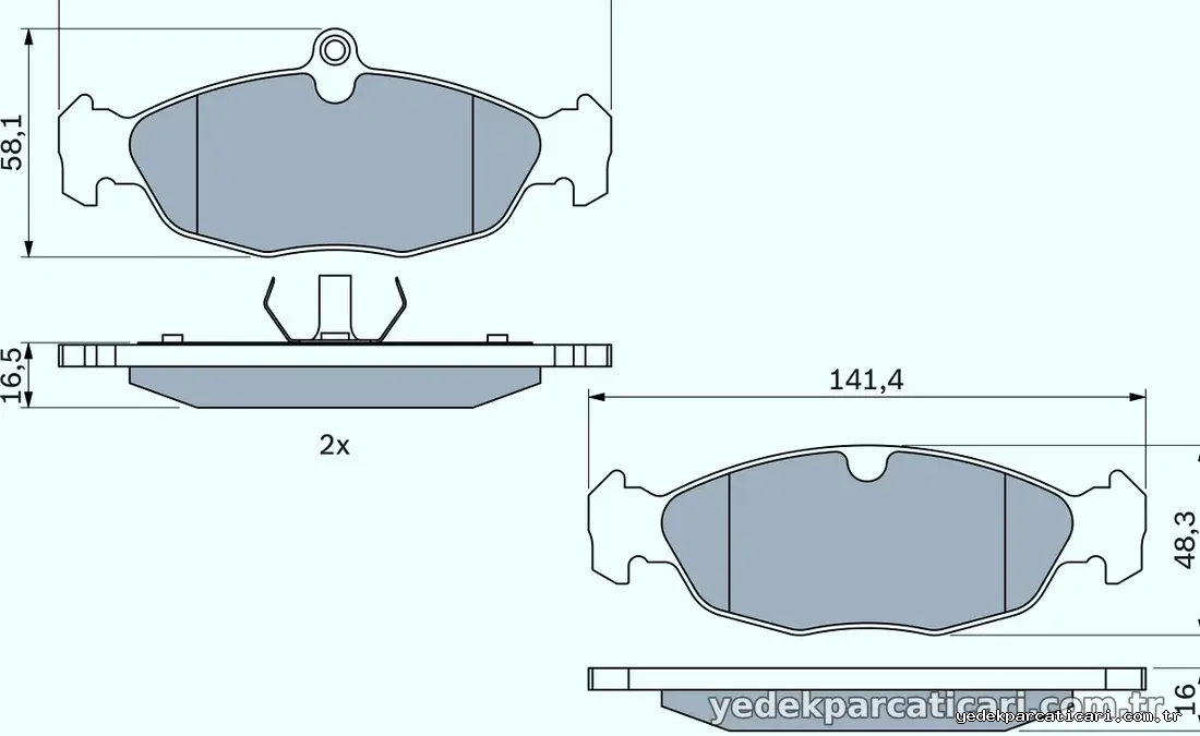 BOSCH 0986460938 Fren Disk Balata - BOSCH - 0986460938