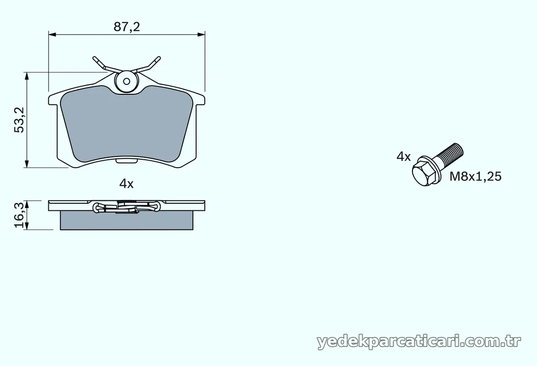 BOSCH 0986461769 Fren Disk Balata - BOSCH - 0986461769