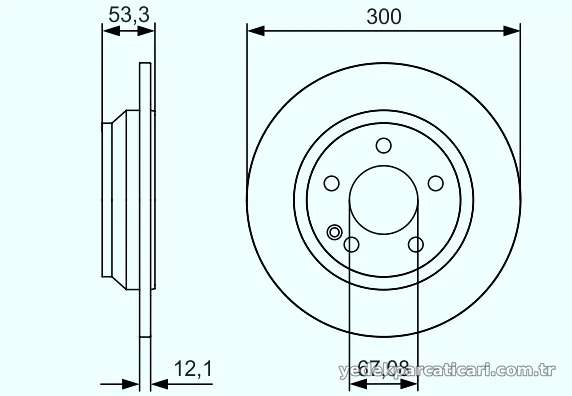 BOSCH 0986479D12 Fren Disk Ayna - BOSCH - 0986479D12