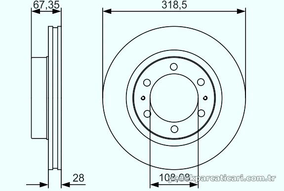 BOSCH 0986479R46 Fren Disk Ayna - BOSCH - 0986479R46