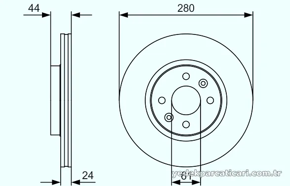 BOSCH 0986479R67 Fren Disk Ayna - BOSCH - 0986479R67