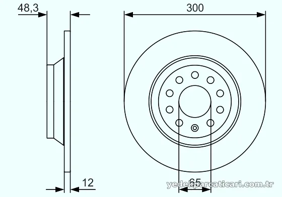 BOSCH 0986479V01 Fren Disk Ayna - BOSCH - 0986479V01