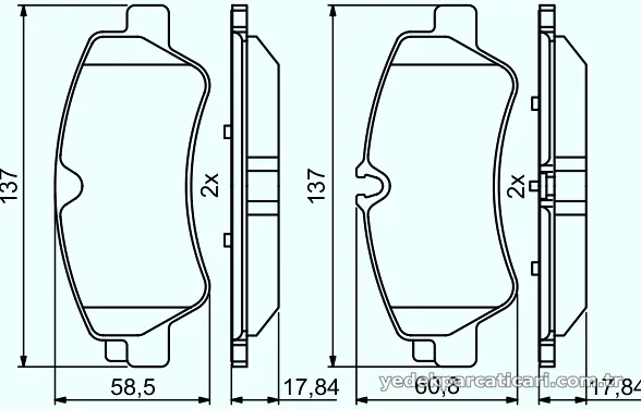 BOSCH 0986494796 Fren Disk Balata - BOSCH - 0986494796