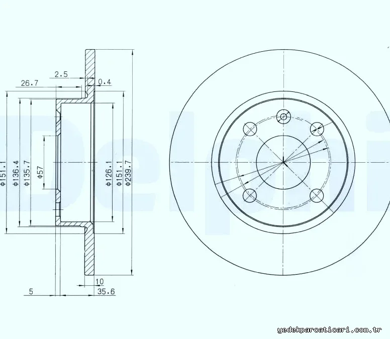DELPHI BG3771 Fren Disk Ayna - DELPHI - BG3771