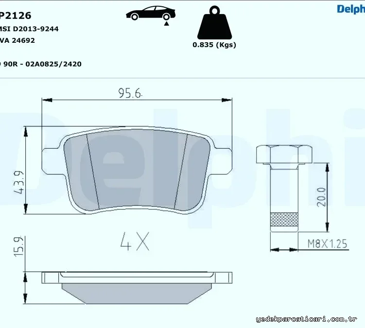 DELPHI LP2126 Fren Disk Balata - DELPHI - LP2126