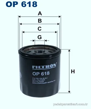 FILTRON OP618 Yağ Filtresi