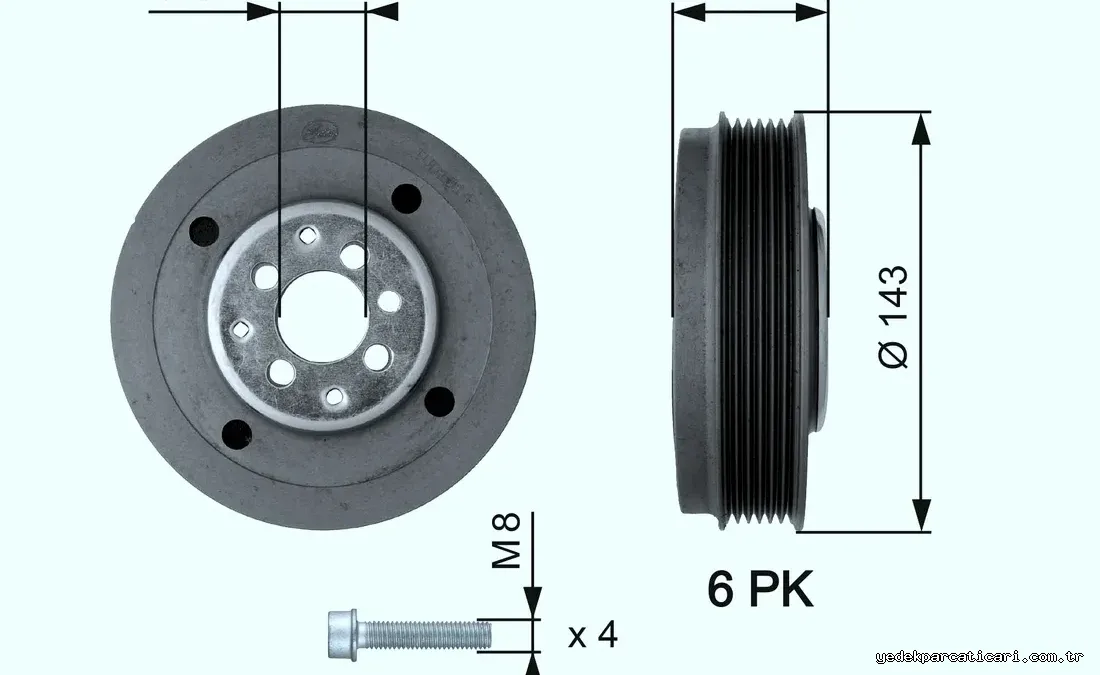 GATES TVD1014A Krank Kasnak - GATES - TVD1014A