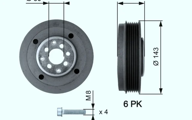 GATES TVD1014A Krank Kasnak