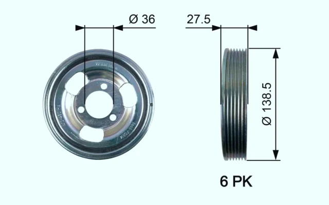GATES TVD1117 Krank Kasnak