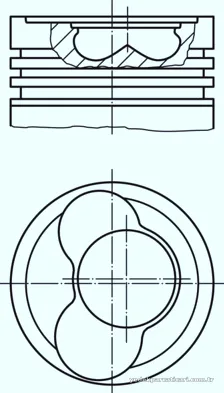 MAHLE 0306500 Piston - MAHLE - 0306500