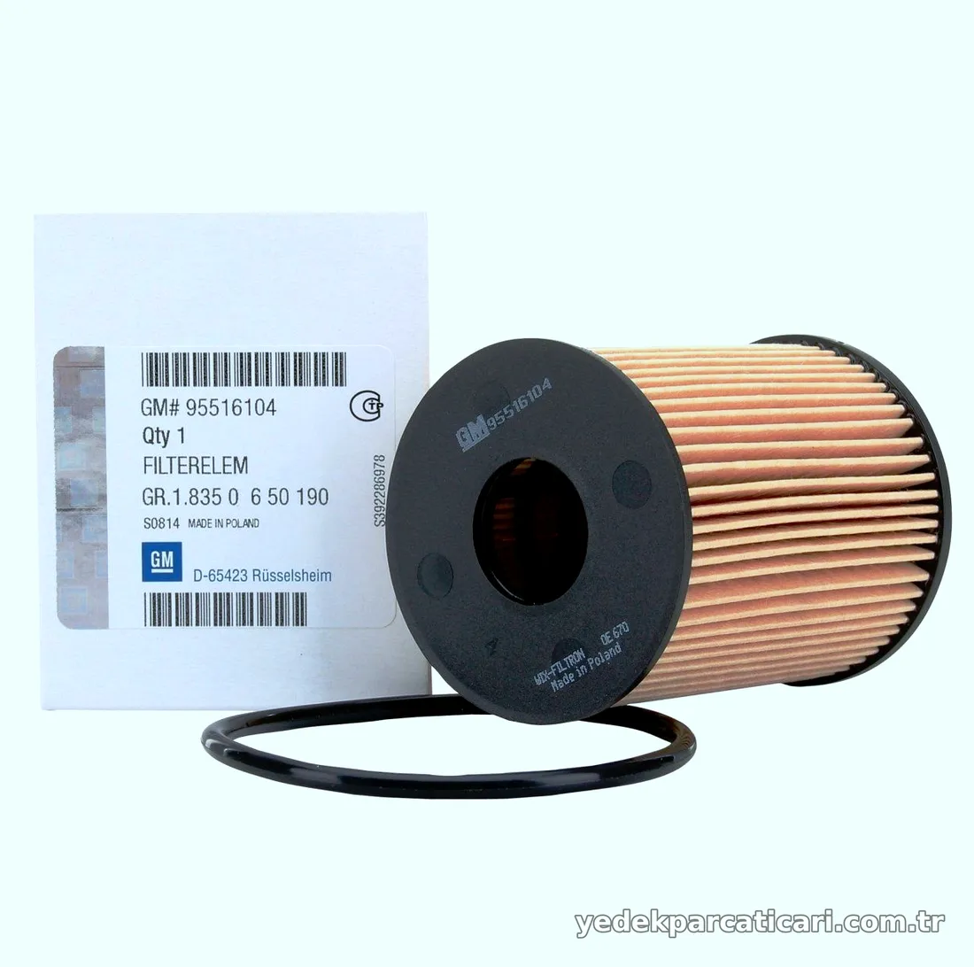 PSA 95516104 | Opel Meriva A 1.3 Dizel Yağ Filtresi Corsa C/D, Combo C, Astra H, Fiat Doblo 2006-2012 - MOPAR (PSA) - 95