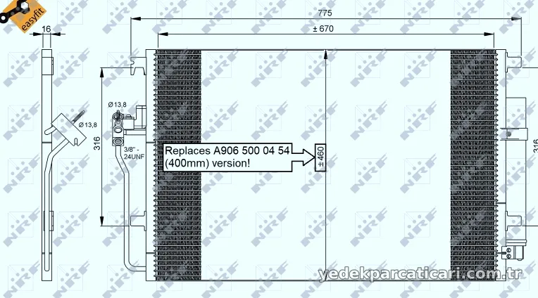 NRF 35849 Klima Radyatörü - NRF - 35849