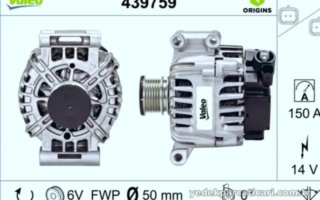 ALTERNATOR 12V 150A DS3 C3 III P208 P308 P207 P3008 P2008 PARTNER TEPE 207 P308 P508 P208 P5008 C3 PICASSO C4 C4 PICASSO DS3 C5 III BERLINGO III EP6 EP6C EP6CDT