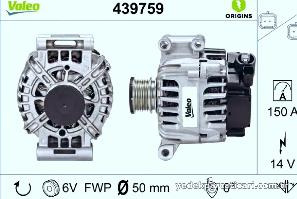 ALTERNATOR 12V 150A DS3 C3 III P208 P308 P207 P3008 P2008 PARTNER TEPE 207 P308 P508 P208 P5008 C3 PICASSO C4 C4 PICASSO