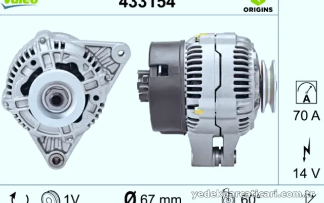 ALTERNATOR 12V 70A BERLINGO SAXO XSARA P106 P306 PARTNER 1,1 / 1,4 / 1,6 16V 03>
