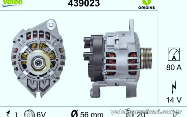 ALTERNATOR 12V 80A XSARA JUMPER DUCATO P306 P406 EXPERT BOXER
