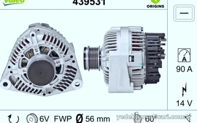 ALTERNATOR (14V 90A) V-CLASS 638/2 96>03 VITO 638 97>03 (Valeo)