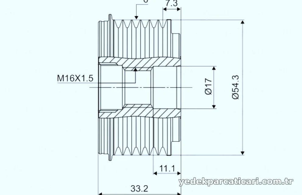 ALTERNATOR KASNAGI (RULMANLI) P806 P807 EXPERT EVASION C8 JUMPY SUZUKI:VITARA DW10ATED4 (2,0HDI 16V) P206 P307 P406 PART