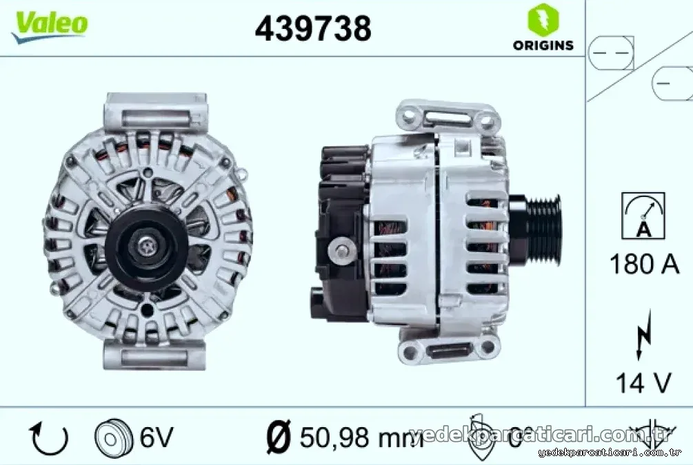 ALTERNATOR W204 08>14 S204 08>14 C204 11> W212 09>15 S212 09>16 C207 09>16 VIANO W639 10> SPRINTER 06> - Valeo - VALEO 4