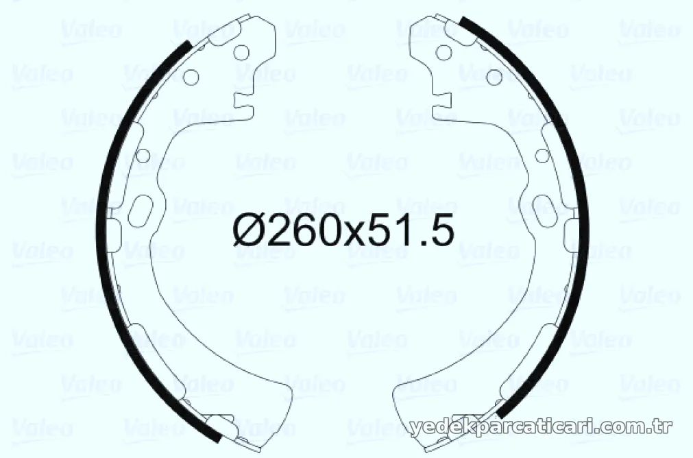 ARKA FREN BALATASI PABUC NISSAN PICKUP D22 4X2 98-02 NAVARA 92-97 PATFINDER 86>95 TERRANO 90-95 URVAN 90-96 - Valeo - VA