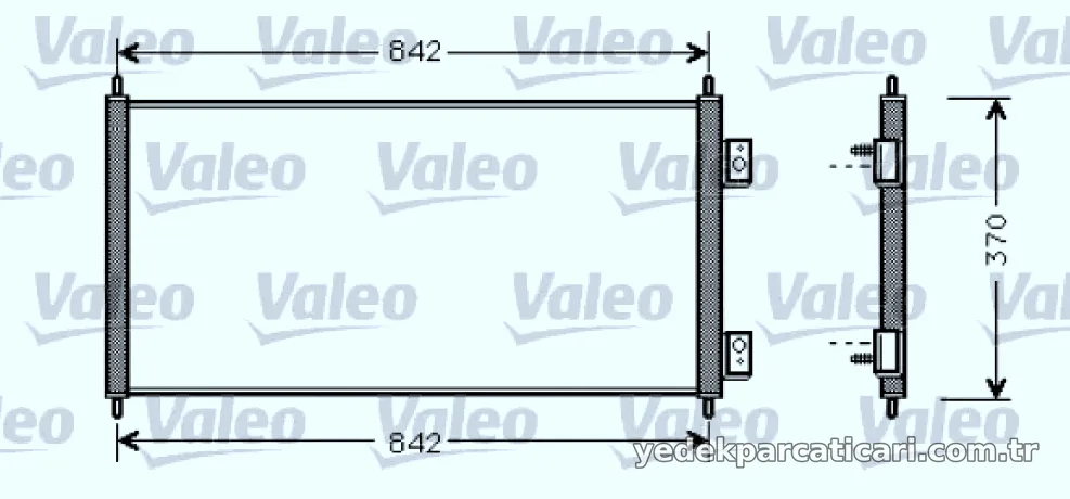 KLIMA RADYATORU (KONDANSER) TRANSIT V184 2,0TDCI / 2,4 TDCI (00 06) - Valeo - VALEO 818050