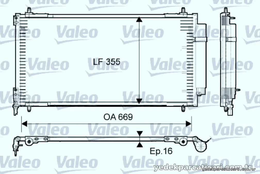 KONDENSER PSA C8, 807 FIAT ULYSSE - Valeo - VALEO 814065