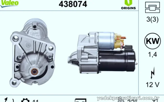 MARS MOTORU 12V 11 DIS 1,4KW RENAULT KANGO CLIO II 1,9 96>