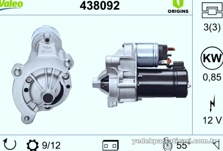 MARS MOTORU P206 GTI P307 P407 P406 C4 EW10J4 P308 EXPERT III JUMPY III C5 C4 PICASSO EW10A 2,0 16V - Valeo - VALEO 4380