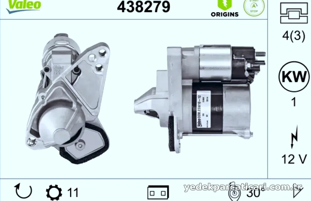 MARS MOTORU RENAULT CLIO , MEGANE - Valeo - VALEO 438279