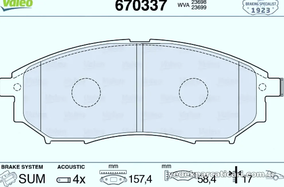 ON FREN BALATASI NISSAN QASHQAI 2010> NAVARA 2008> PATHFINDER 2010> RENAULT KALEOS 2008 2013 IFINITI EX 25 30 35 37 M35