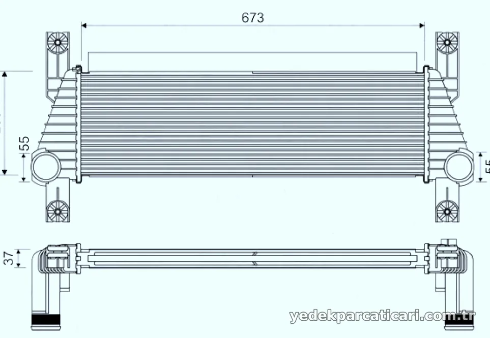 TURBO INTERCOLLER RADYATORU RANGER TKE 11> 2.2 TDCI - Valeo - VALEO 818352