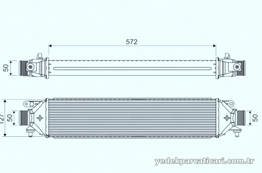 TURBO RADYATORU DOBLO III PUNTO BRAVO 1,4TJET / 1,6DMULTIJET / 1,9DMULTIJET - Valeo - VALEO 818824