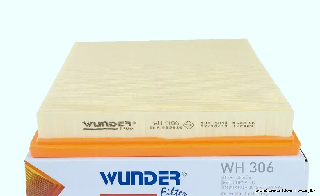 WUNDER WH306 | Opel Corsa C Opel Meriva A Opel Combo C Hava Filtresi - WUNDER - WUN.WH306