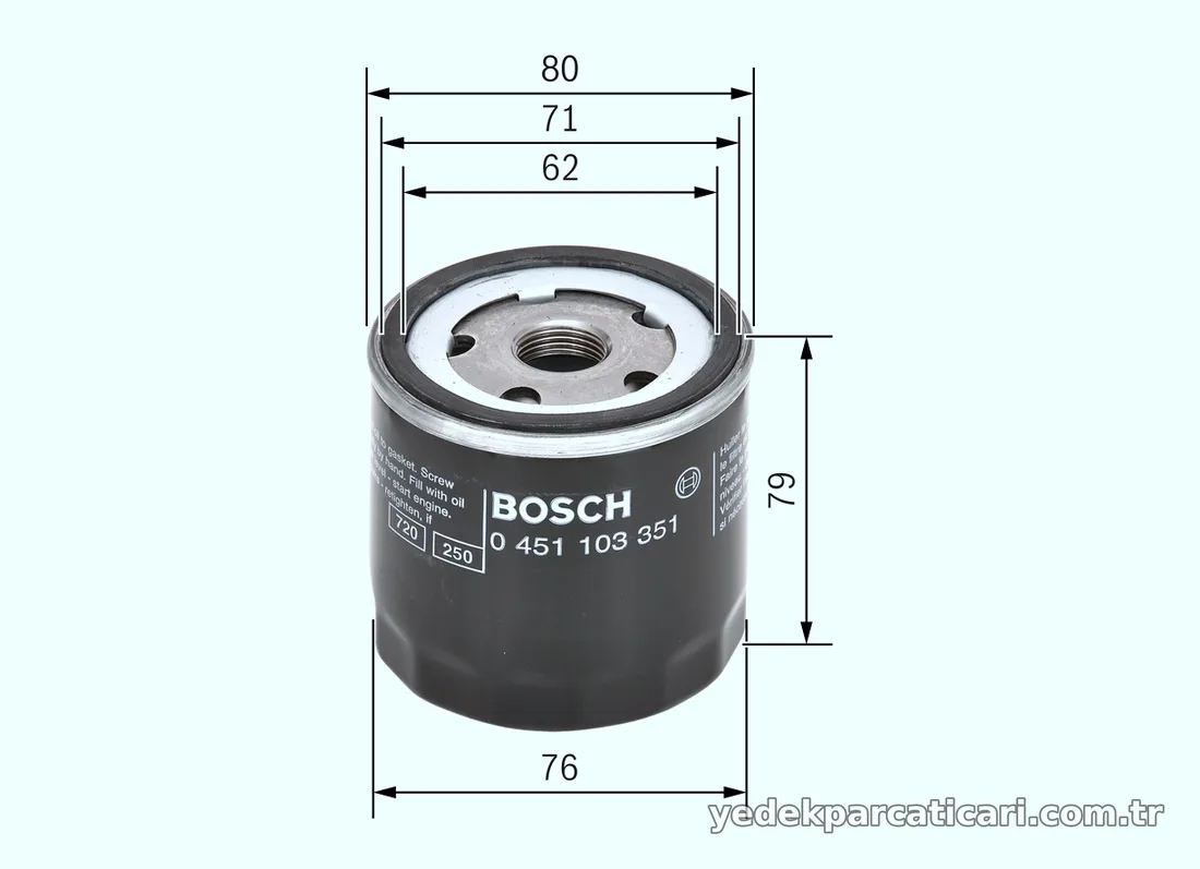 BOSCH 0451103351 Yağ Filtresi - BOSCH - 0451103351
