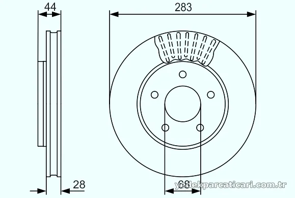 BOSCH 0986479091 Fren Disk Ayna - BOSCH - 0986479091