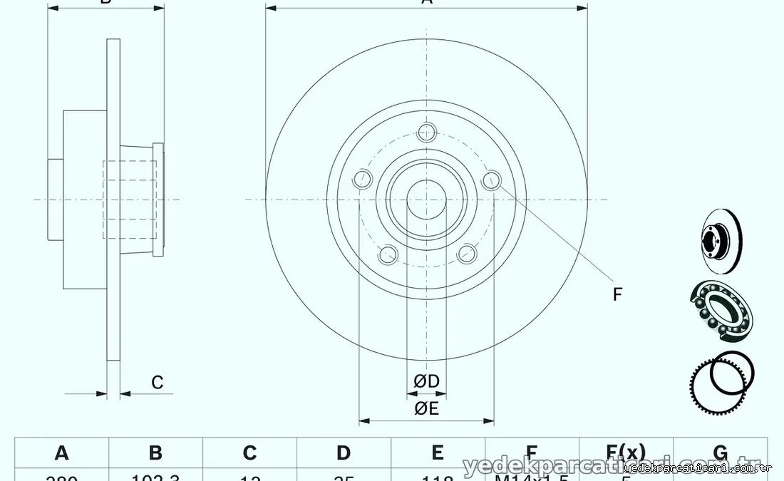 BOSCH 0986479271 Fren Disk Ayna - BOSCH - 0986479271