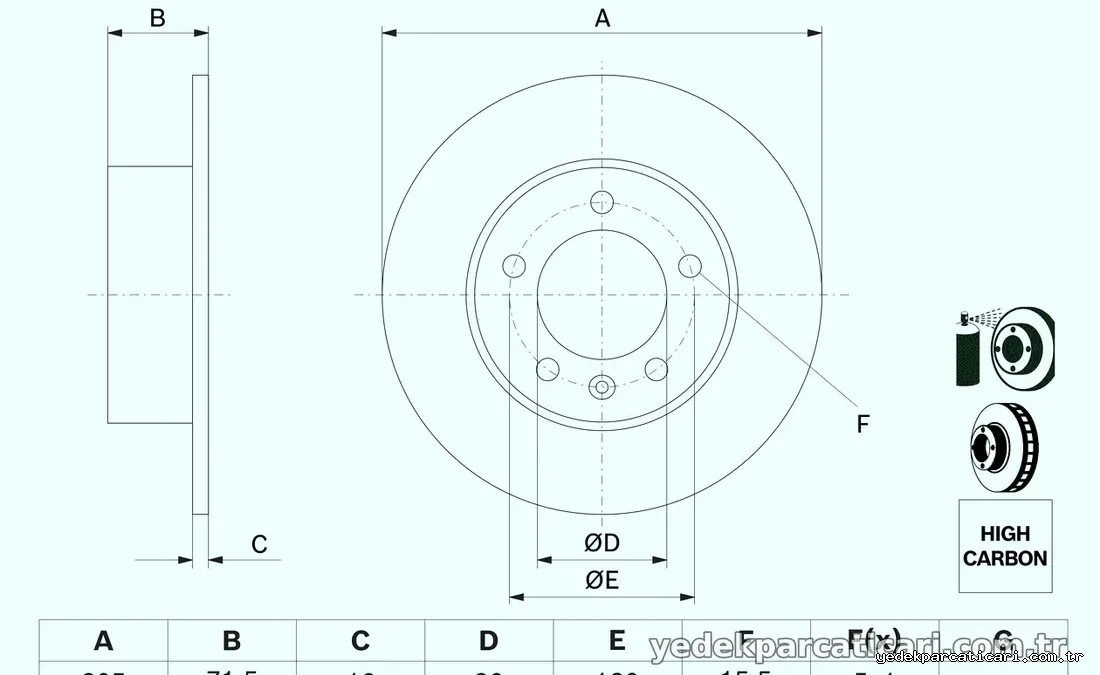 BOSCH 0986479717 Fren Disk Ayna - BOSCH - 0986479717