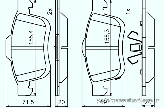 BOSCH 0986494801 Fren Disk Balata - BOSCH - 0986494801