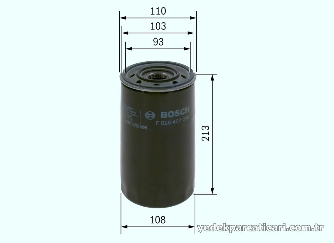 BOSCH F026407049 Yağ Filtresi - BOSCH - F026407049
