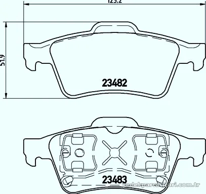 BREMBO P59044 Fren Disk Balata - BREMBO - P59044