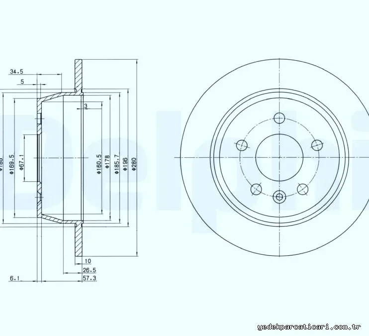 DELPHI BG3241 Fren Disk Ayna - DELPHI - BG3241