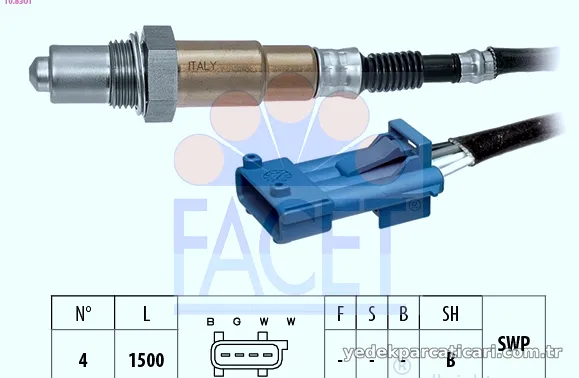 FACET 108301 Oksijen (Lambda) Sensörü - FACET - 108301