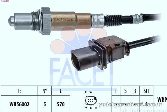 FACET 108472 Oksijen (Lambda) Sensörü - FACET - 108472
