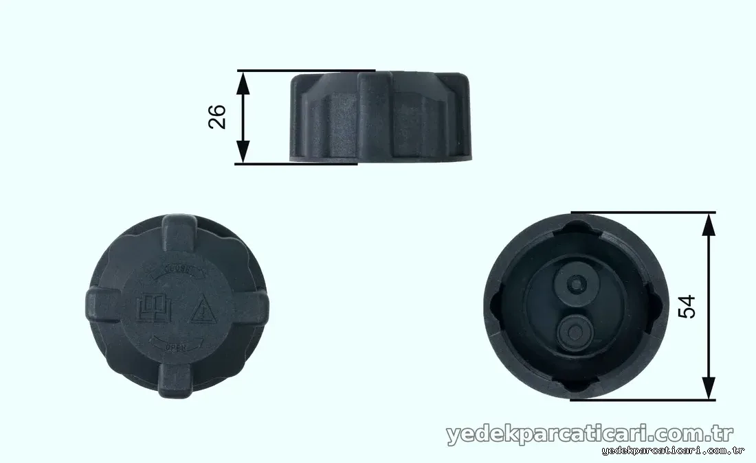 GATES RC202 Radyatör Yedek Su Depo Kapağı - GATES - RC202