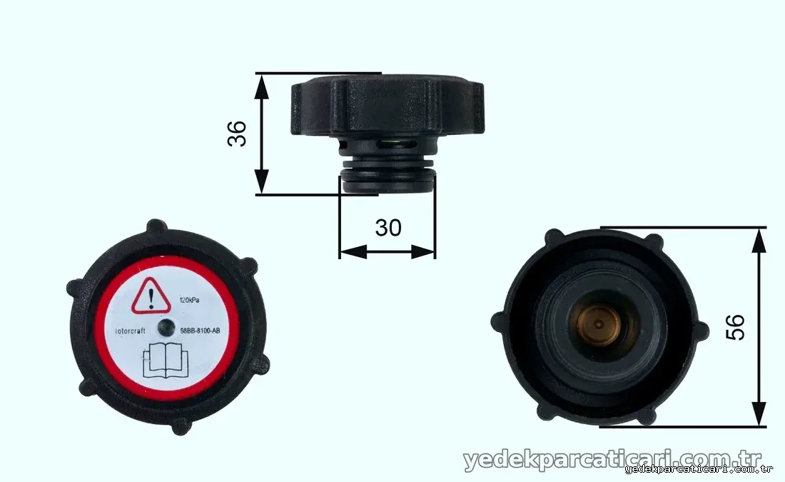 GATES RC230 Radyatör Yedek Su Depo Kapağı - GATES - RC230