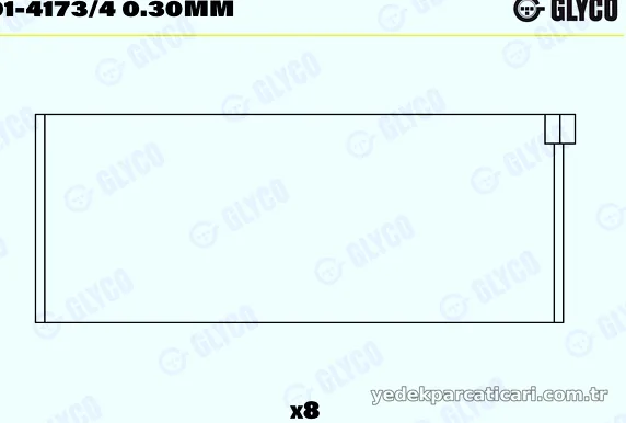 GLYCO 0141734030MM Kol Yatak - GLYCO - 0141734030MM