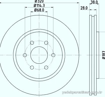 HELLA PAGID 8DD355119001 Fren Disk Ayna - HELLA PAGID - 8DD355119001