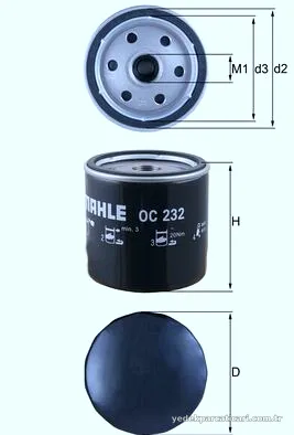 MAHLE OC232 Yağ Filtresi - MAHLE - OC232